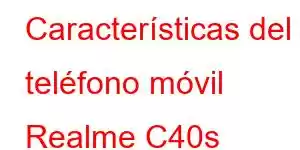 Características del teléfono móvil Realme C40s