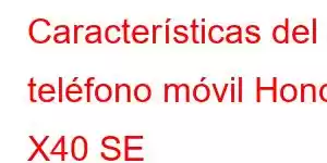 Características del teléfono móvil Honor X40 SE