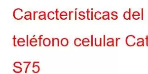 Características del teléfono celular Cat S75