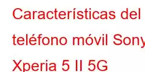 Características del teléfono móvil Sony Xperia 5 II 5G