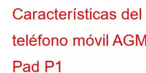 Características del teléfono móvil AGM Pad P1