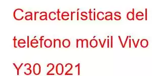 Características del teléfono móvil Vivo Y30 2021