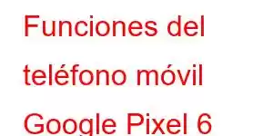 Funciones del teléfono móvil Google Pixel 6