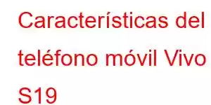 Características del teléfono móvil Vivo S19