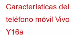 Características del teléfono móvil Vivo Y16a