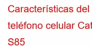 Características del teléfono celular Cat S85