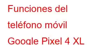 Funciones del teléfono móvil Google Pixel 4 XL