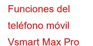 Funciones del teléfono móvil Vsmart Max Pro