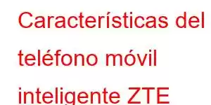 Características del teléfono móvil inteligente ZTE Blade V51