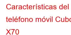 Características del teléfono móvil Cubot X70