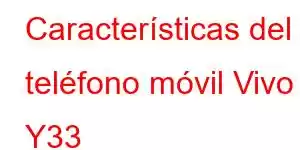 Características del teléfono móvil Vivo Y33