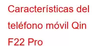 Características del teléfono móvil Qin F22 Pro