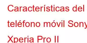 Características del teléfono móvil Sony Xperia Pro II