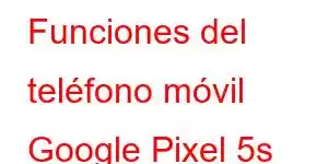 Funciones del teléfono móvil Google Pixel 5s