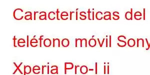 Características del teléfono móvil Sony Xperia Pro-I ii