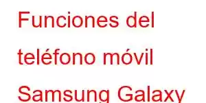 Funciones del teléfono móvil Samsung Galaxy Buddy