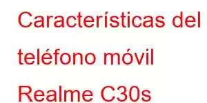 Características del teléfono móvil Realme C30s