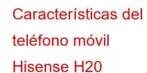 Características del teléfono móvil Hisense H20