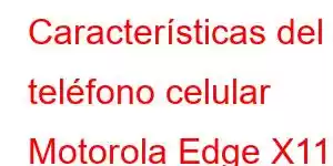 Características del teléfono celular Motorola Edge X110 Pro