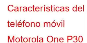 Características del teléfono móvil Motorola One P30 Play