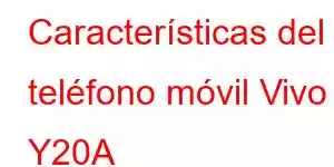 Características del teléfono móvil Vivo Y20A