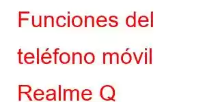 Funciones del teléfono móvil Realme Q